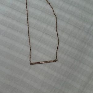 Rose gold bar necklace